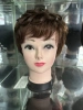 Peluca mujer cabello corto de primera clase cabeza completa cara redonda natural bobble cabello real completo cabello largo medio moda peluca manga ab Application Scenario